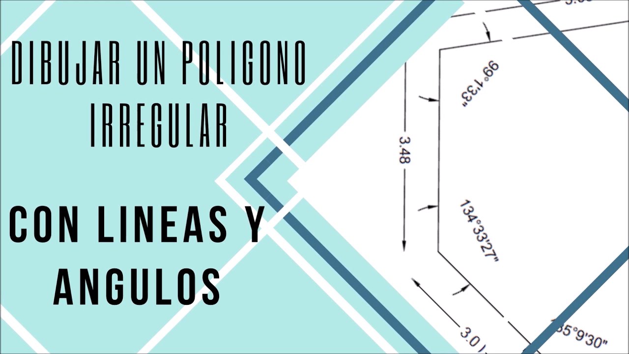 TUTORIAL AUTOCAD📐✏️DIBUJAR POLIGONOS USANDO SOLO ANGULOS INTERNOS Y DISTANCIAS 💯 Español