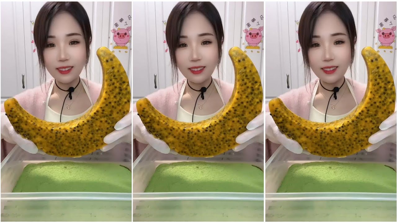 ASMR ICE EATING | MATCHA with PASSION FRUIT | RELAX VIDEO