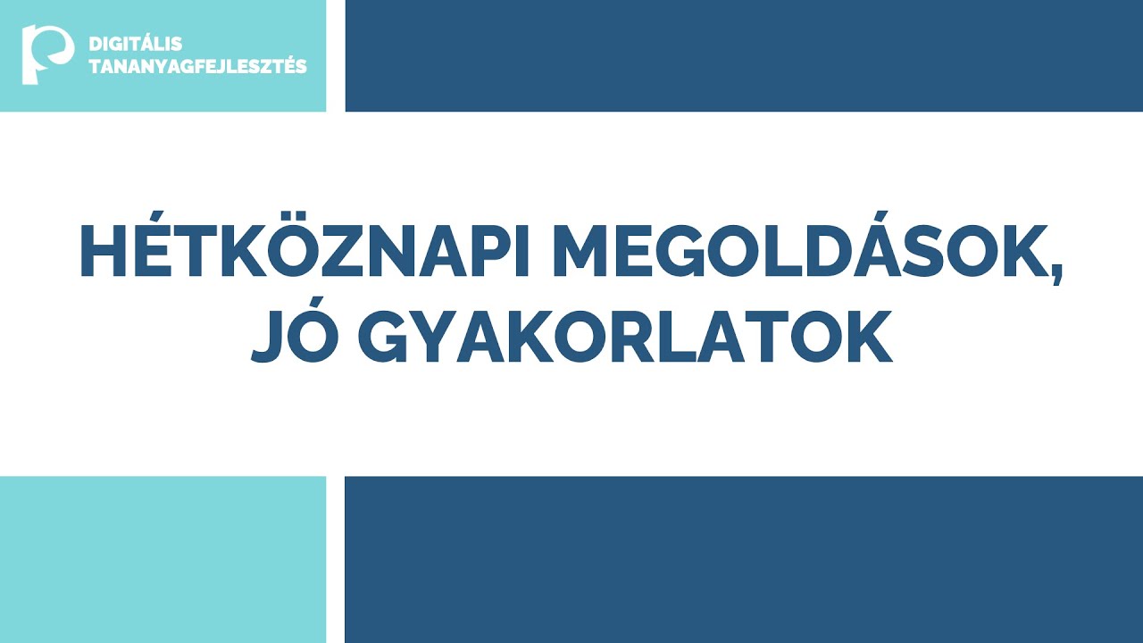 Digitális tananyagfejlesztés 1: Felkészülés a fejlesztésre - Bevezetés