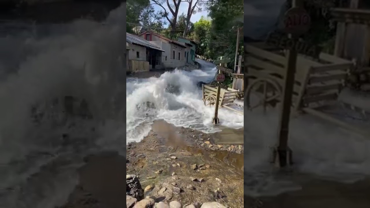 Movie Set: Flash flooding and rain 👀 #shorts #movies #film