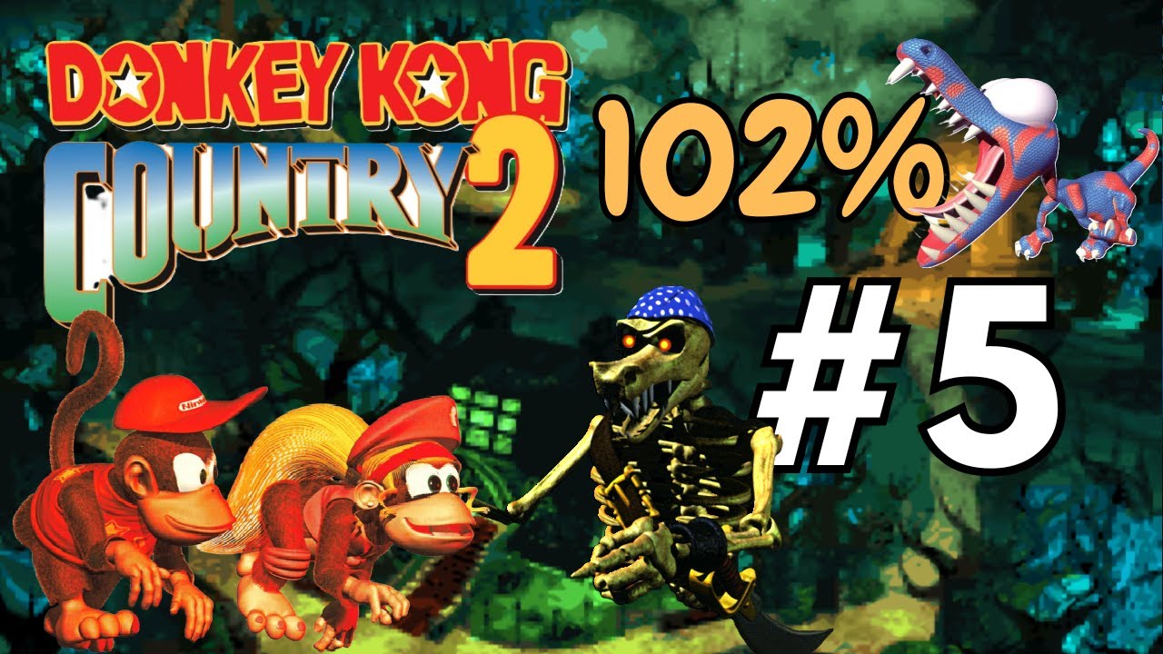 Donkey Kong Country 2 102% #5 O bosque dos ventos e a casa assombrada (dificil)