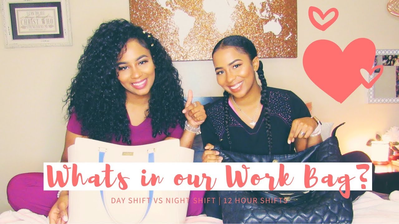 What's In Our Work Bag? | TWINS | Night Shift vs. Day Shift | 12 hrs