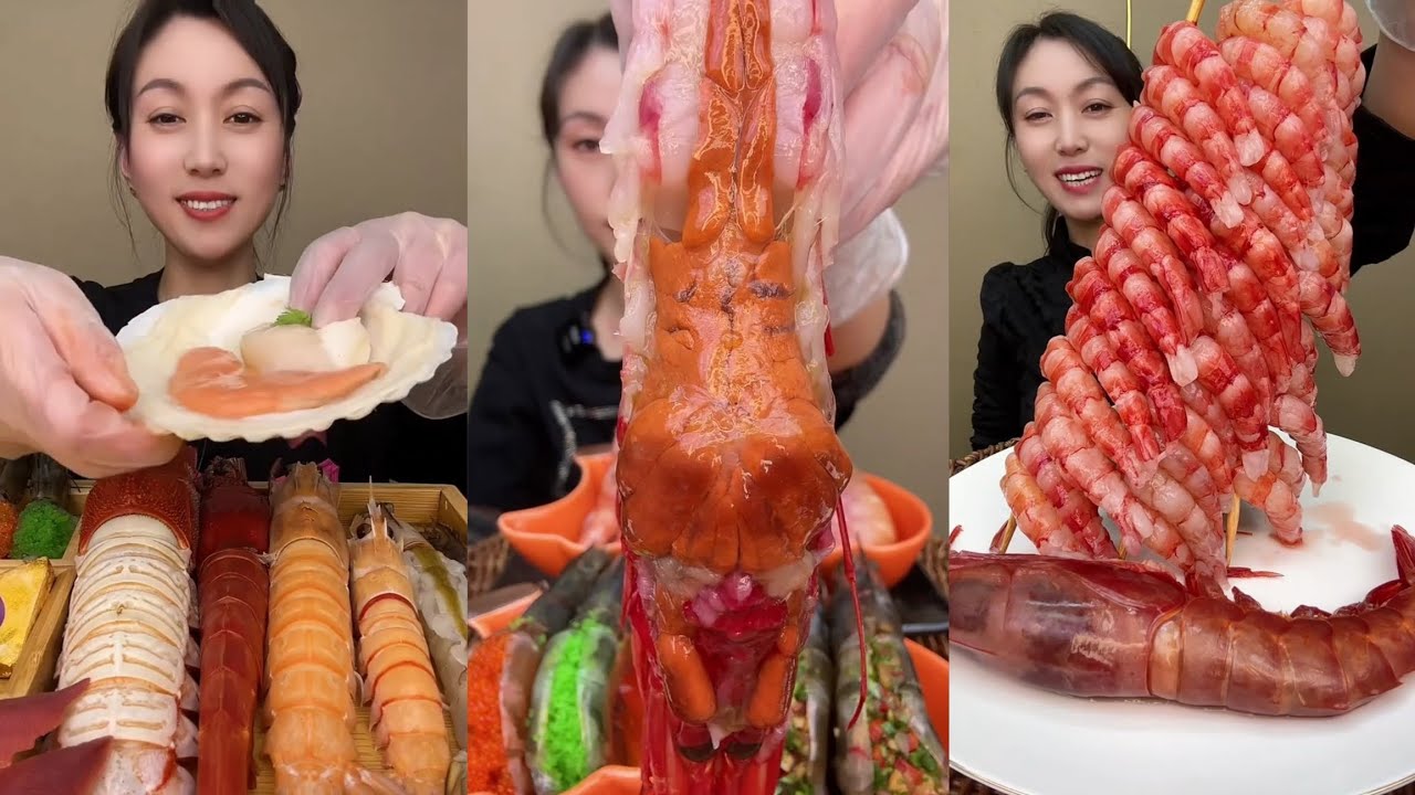 Yummy #592 Eat Lobster 🦞, Shrimp 🍤🦐, ..{ seafood 🦐 🦐 } #mukbang #seafood #yummyfood 