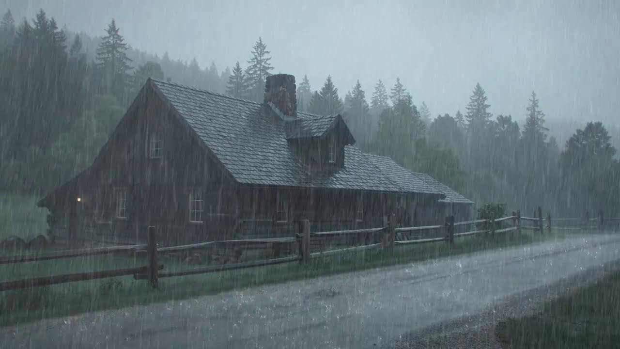 Heavy Night Rainfall for Deep Sleep and Calm Anxiety | Soft Peaceful Nature Ambience