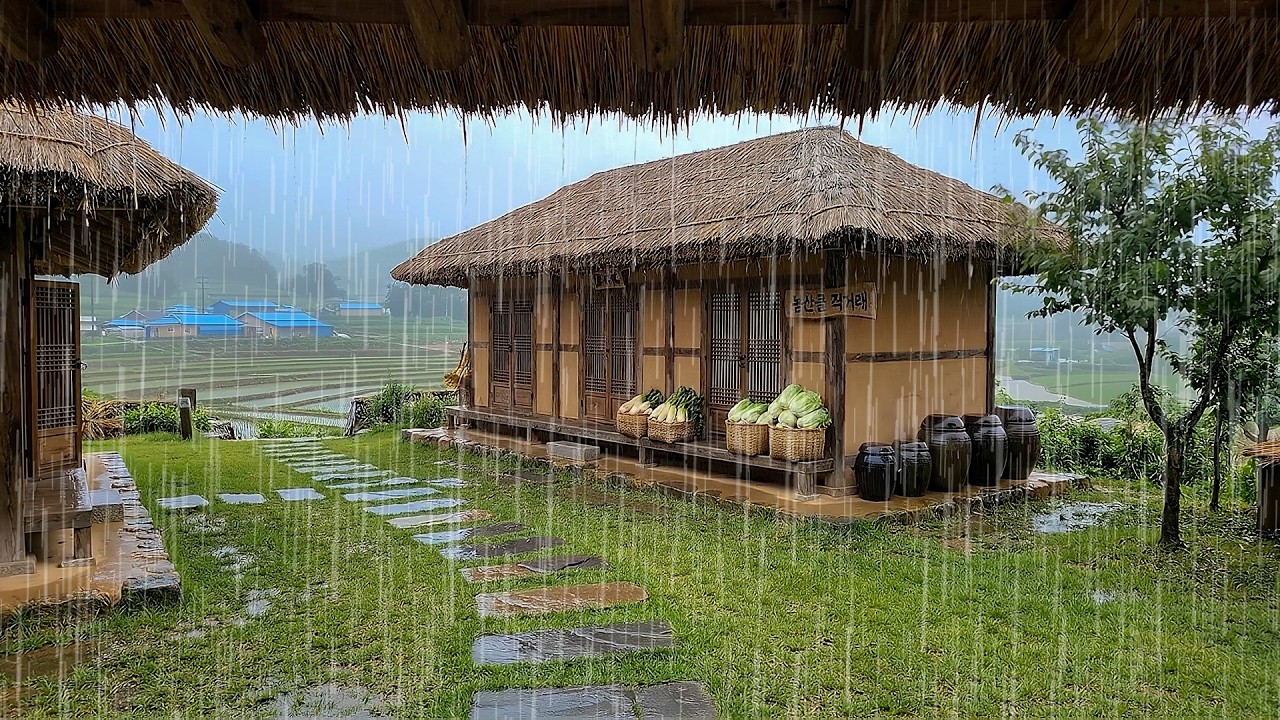 잠잘오는 시골 빗소리 | 스트레스 해소와 숙면을 위한 힐링 백색소음