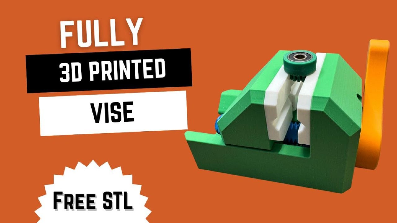 3D Printed Vise - No Supports, No Hardware, Free STL Files
