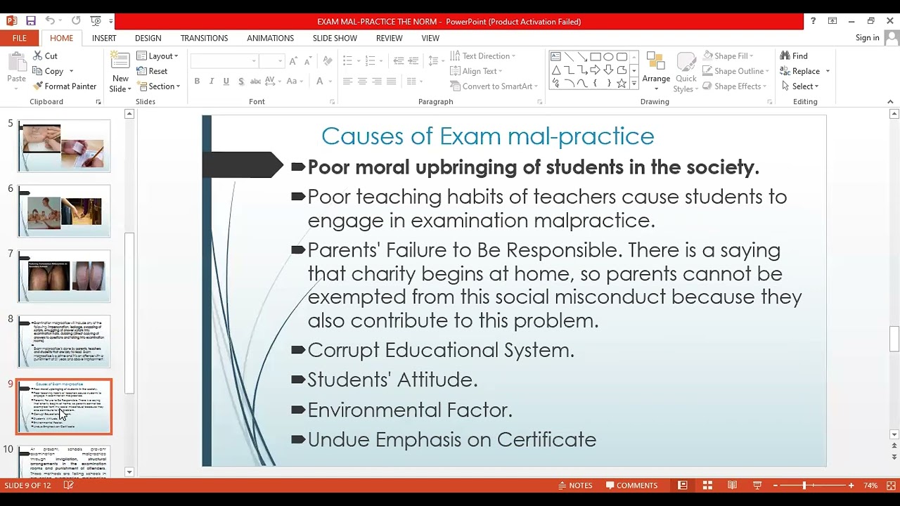 Examination Malpractice