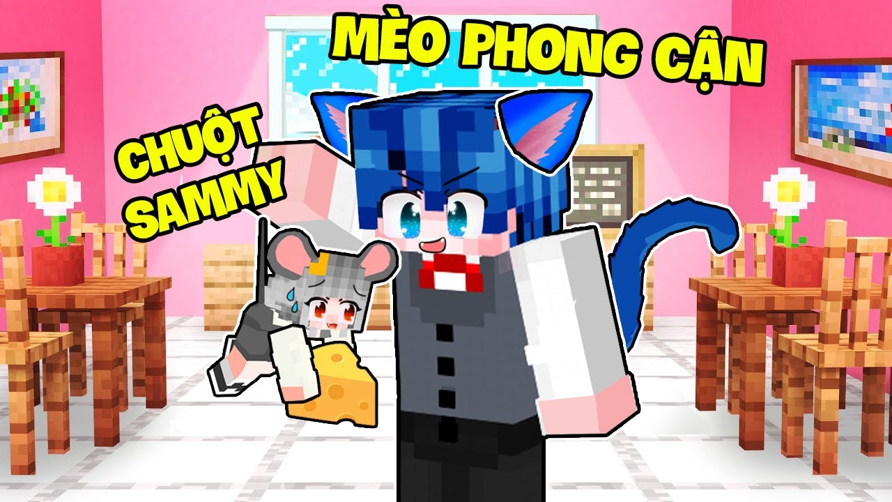 SAMMY CHUỘT TÍ HON THỬ THÁCH 24H THOÁT KHỎI PHONG CẬN MÈO SIÊU KHỔNG LỒ TRONG MINECRAFT
