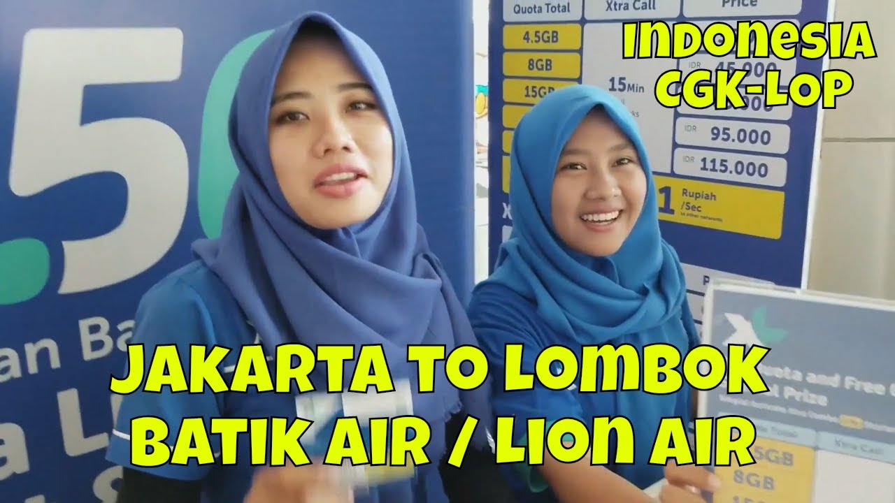 vlog: Jakarta to Lombok Indonesia | CGK-LOP | Batik Air 🛫 Lion Air