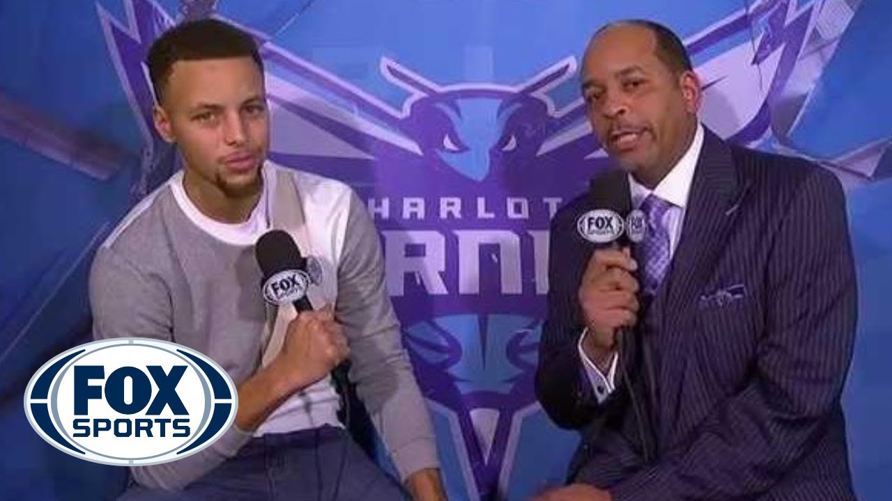 Stephen Curry interviews dad on Dell Curry Night in Charlotte