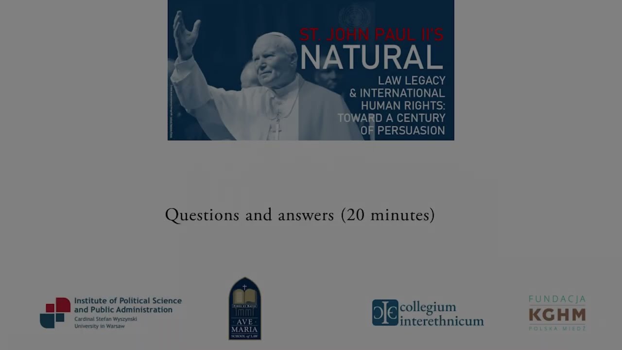 Prayer and Opening Address: Cardinal Willem Jacobus Eijk, Human rights in a secularized society