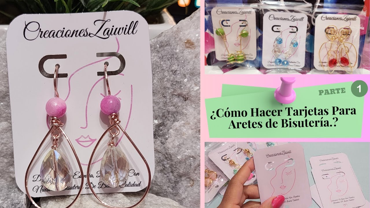 Como Hacer Tarjetas Para Aretes de Bisutería ~ Parte 1 🥰 ❤️