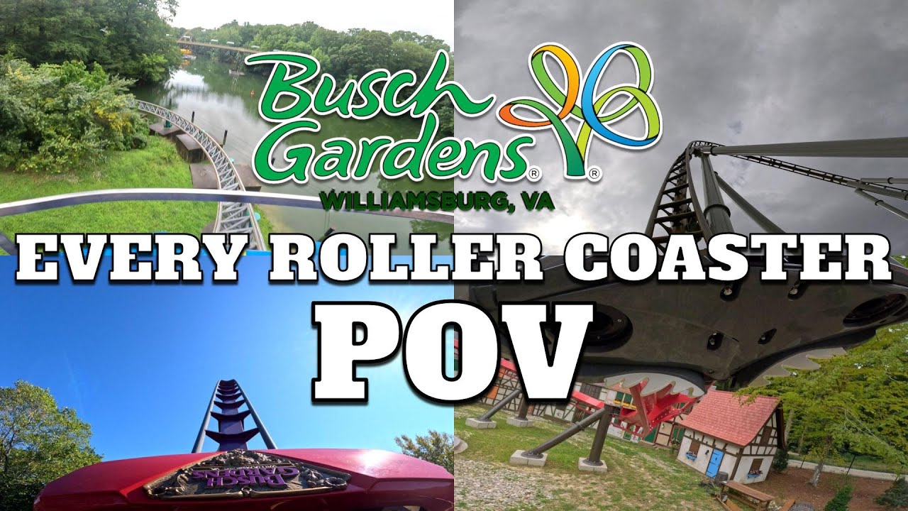 Every Roller Coaster at Busch Gardens Williamsburg POV [5K] 2025