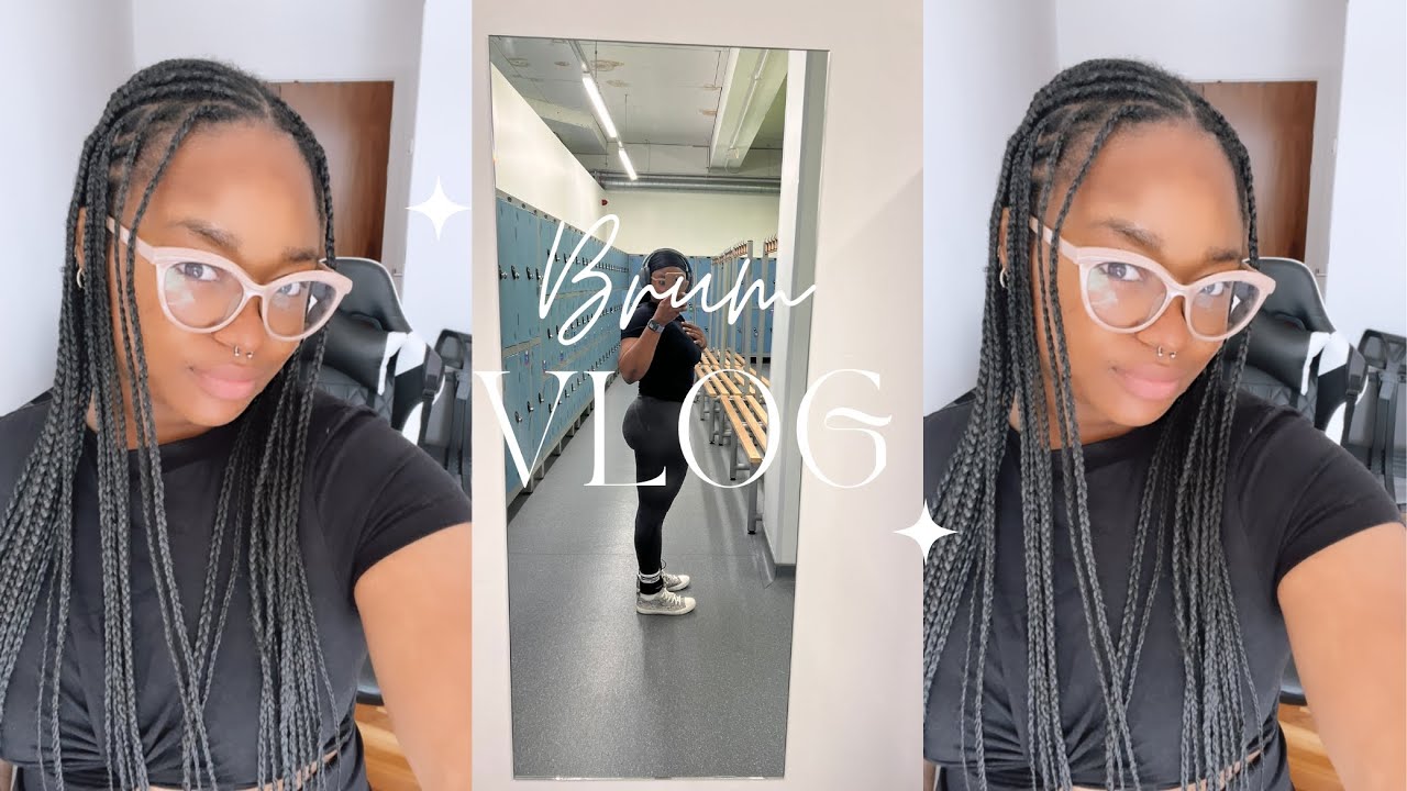 Brum Vlog: Glutes Gym routine | How I make my hair myself without any mirrors | LifeWithScenti