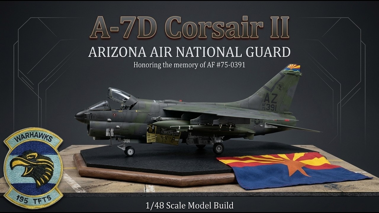Building the Hasegawa 1/48 Scale A-7 D/E Corsair II -- “The Crash of AZANG #75-0391” plus Site Visit