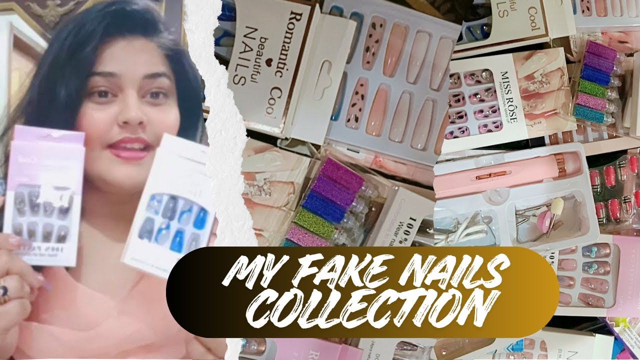 My Fake Nails Extensions Collection 💅 Soo Satisfying 💅🏻✨#viral #diy #selfimprovement