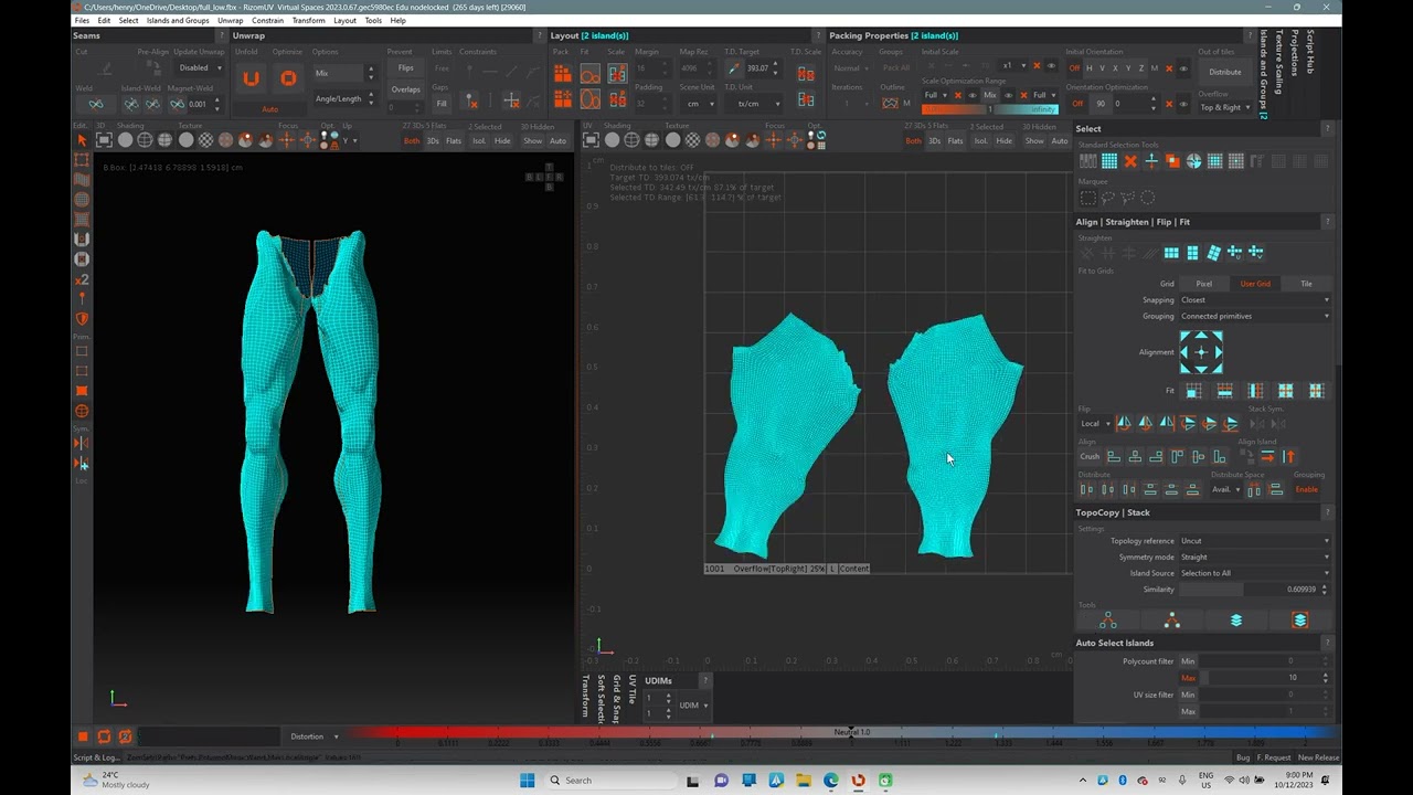 UDIM UV Unwrapping in Rizom