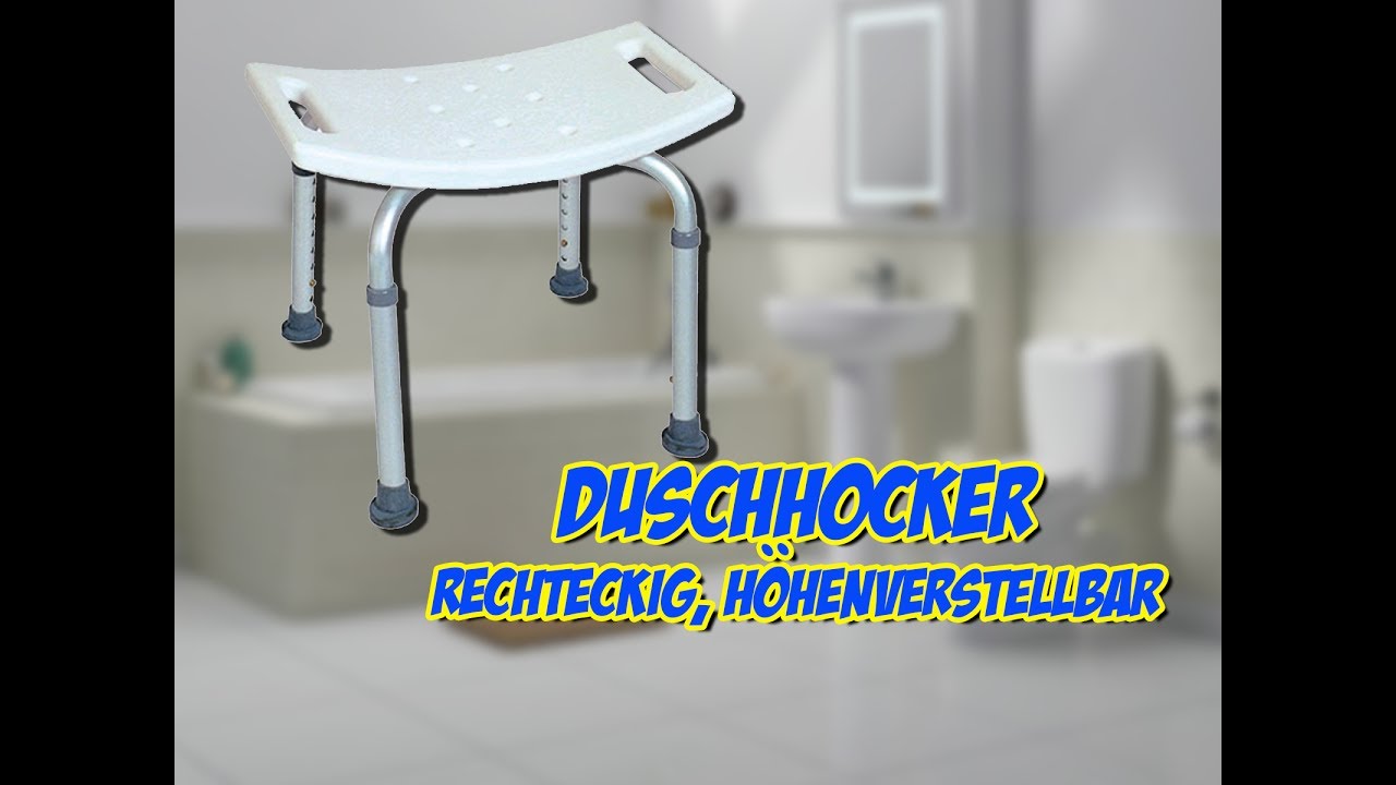 Duschhocker, rechteckig, h&ouml;henverstellbar