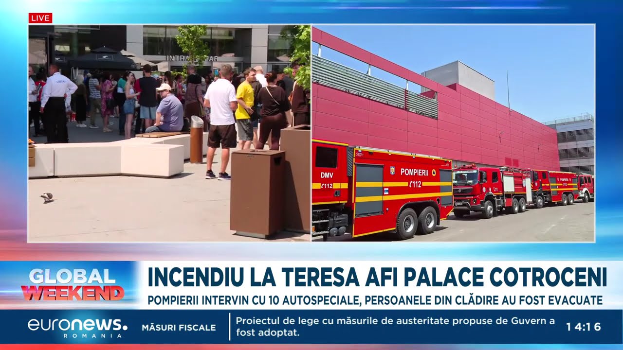 Incendiu la AFI Palace Cotroceni. ISU: Toate persoanele au fost evacuate. Nu există victime