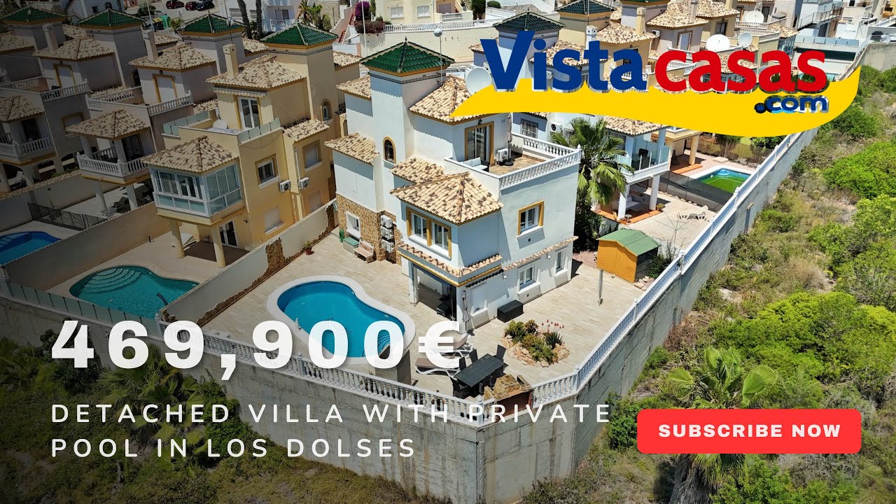 Detached Villa with Heated Pool in Los Dolses | 469,900€ | 4 Bed, 3.5 Bath