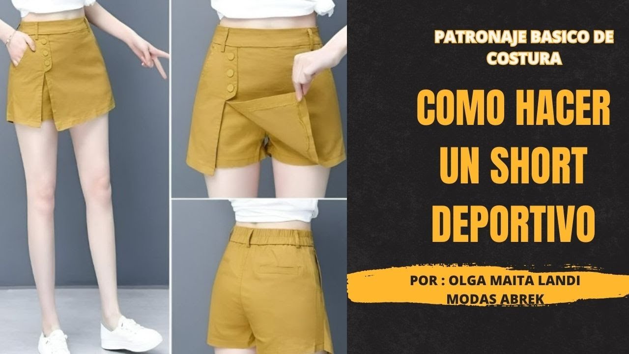 COMO HACER UN SHORT CON SOBREFALDA DELANTERA