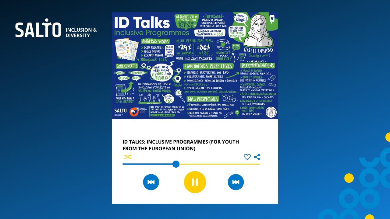 ID Talks Inclusive Programmes (for youth from the European Union) by Gisele Evrard || Full Video