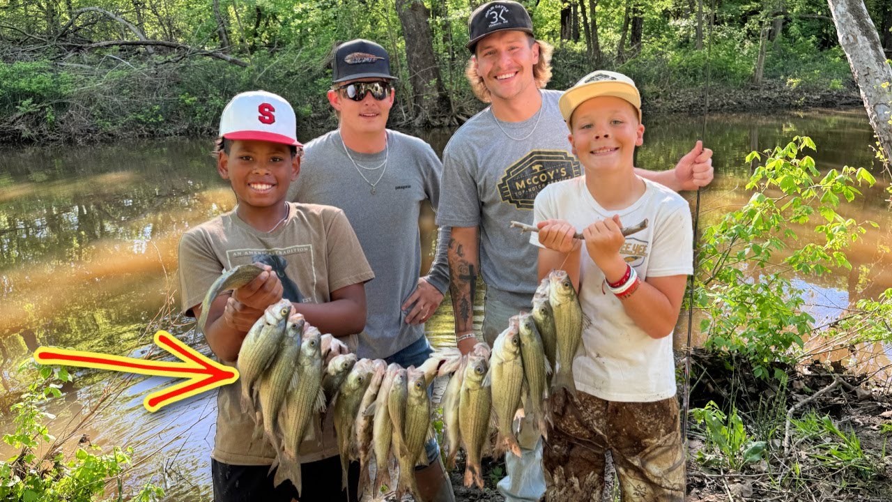 Slaying Sand Bass in a Flooded Creek!