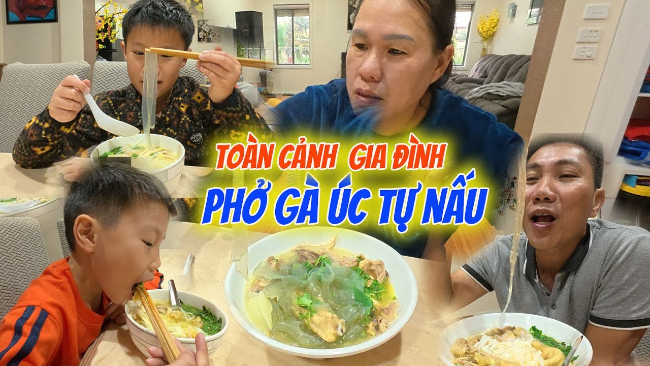 Tự tay h&aacute;i rau, nấu phở g&agrave; ở &Uacute;c, ngon kh&ocirc;ng ngờ,  Hải ở &Uacute;c Vlog