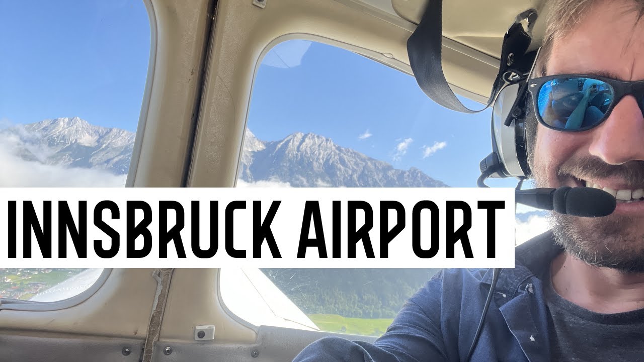 Innsbruck airport landing and takeoff