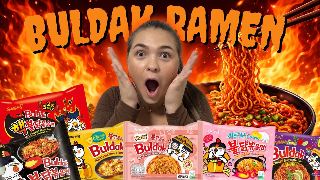 🔥 Nejostřejší nudle světa?! Ochutnávka Buldak Ramen 🌶️