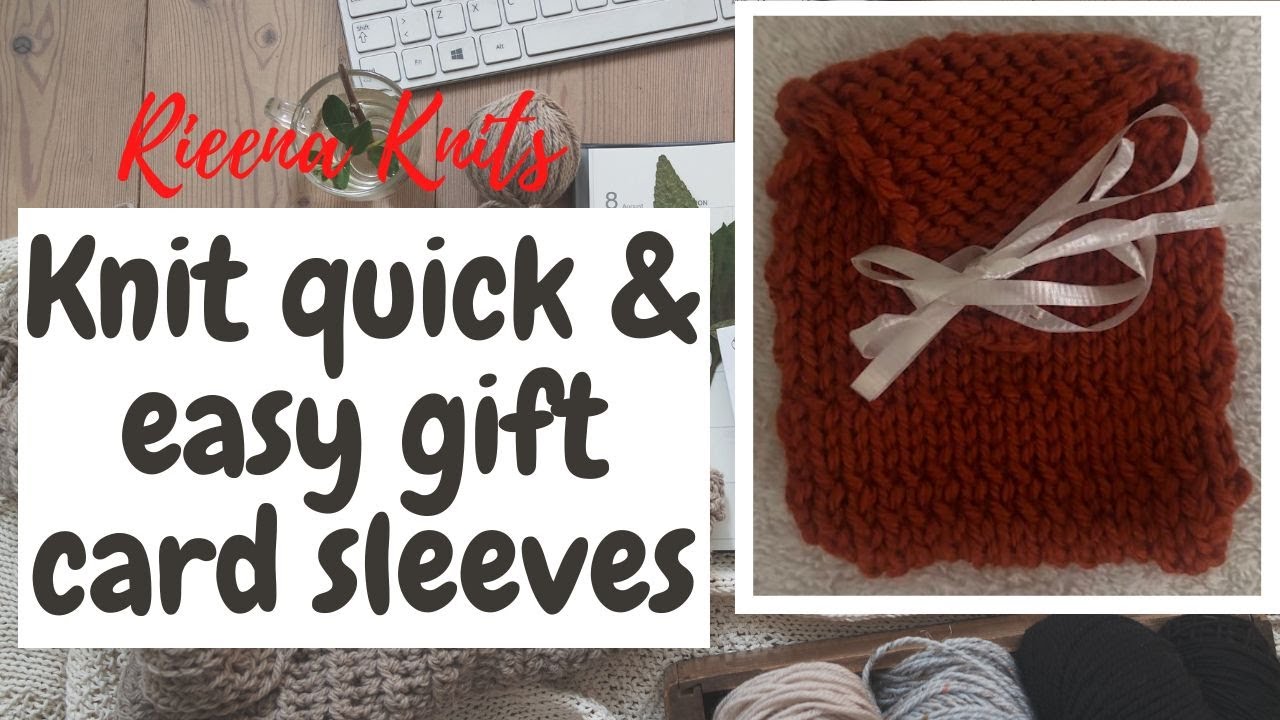 How to knit a GIFT CARD SLEEVE | GIVE CARD POUCH |Straight Needles | Weekend Project
