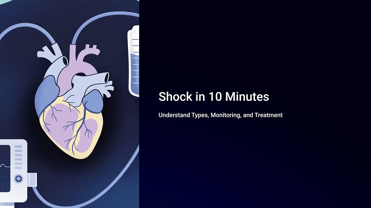 Shock in 10 Minutes: Types, Hemodynamics, Management & Vasopressors