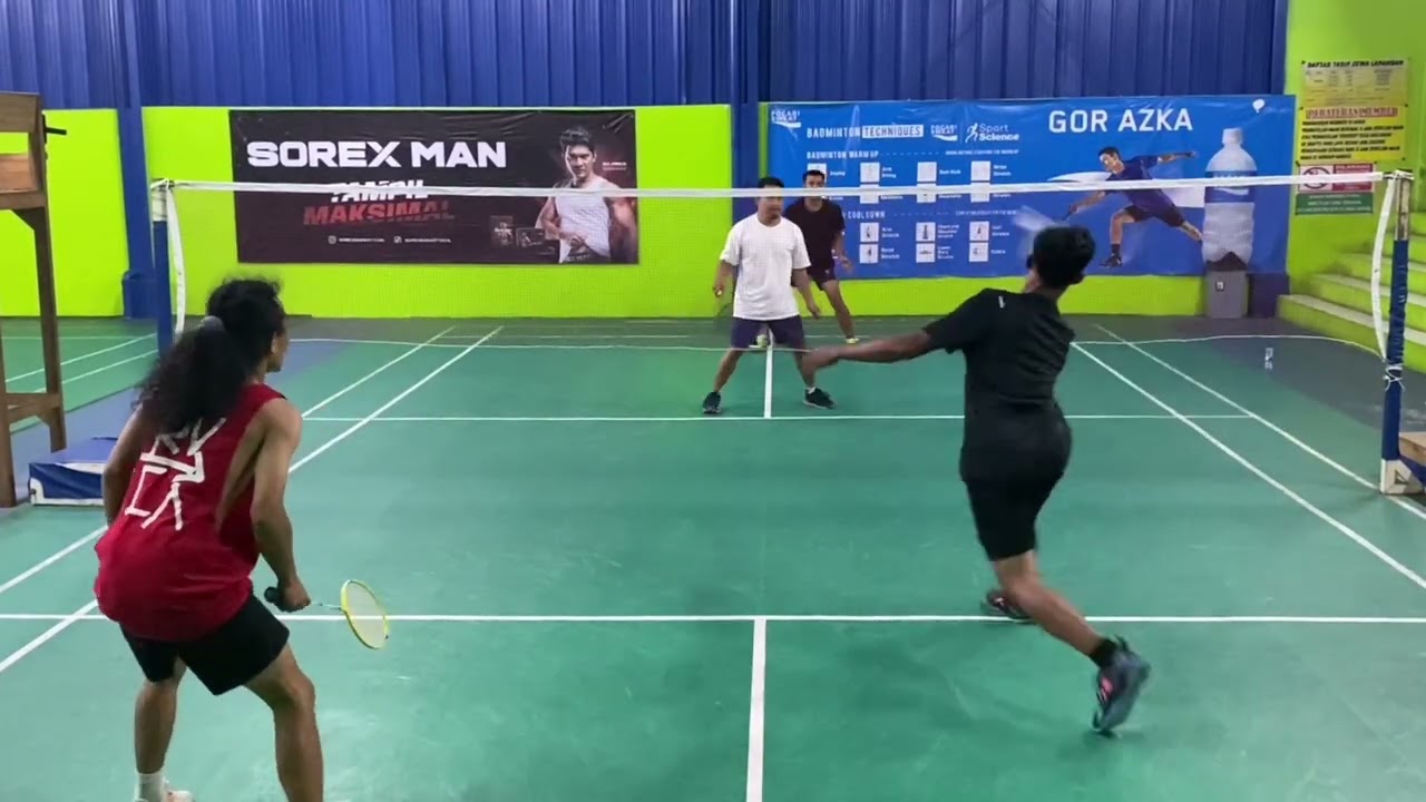 Mabar enjoy agunk/rizki vs adi/agung GOR Azka Pramuka