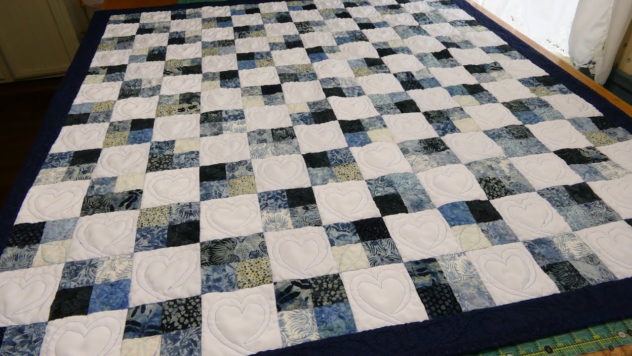 Blue Heart Baby Quilt & Announcement