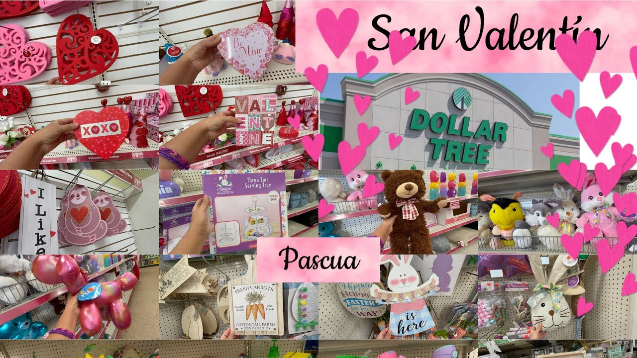 Acompáñenme a ver qué cositas hermosas hay en dollar tree. San Valentín y pascua en dollar tree 