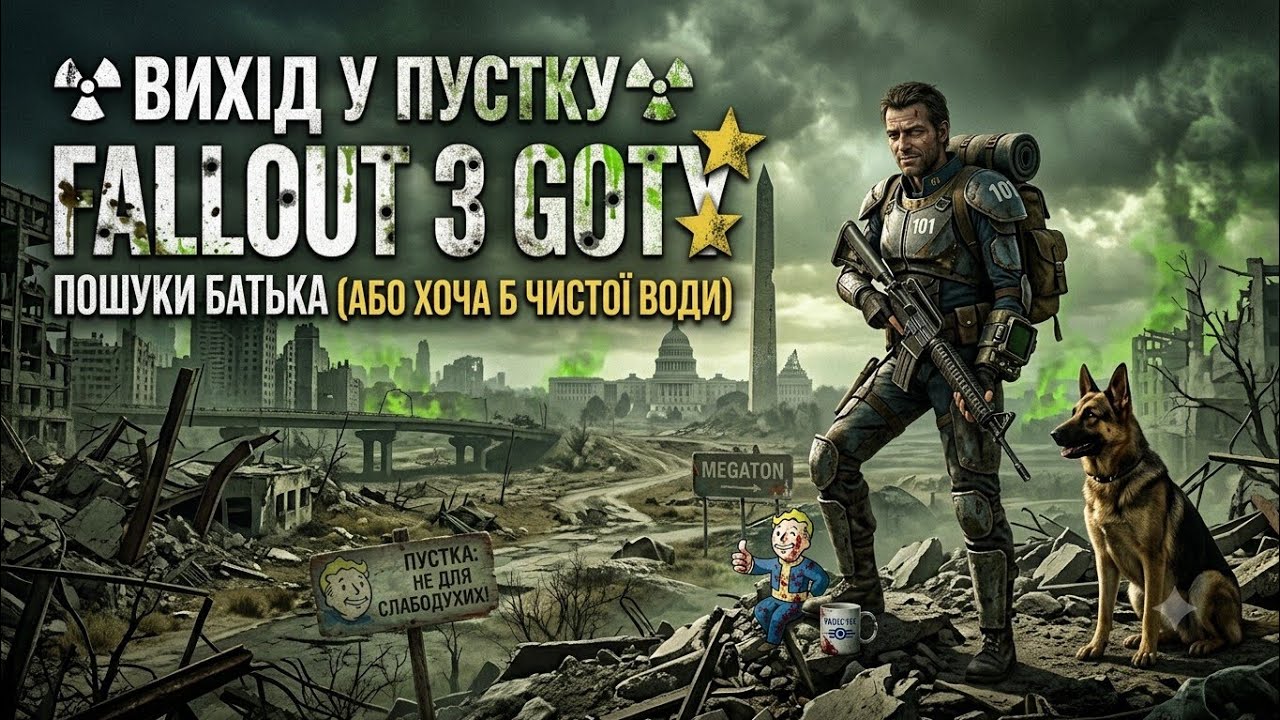 ☢️ ВИХІД У ПУСТКУ | Fallout 3 GOTY: Пошуки батька та виживання