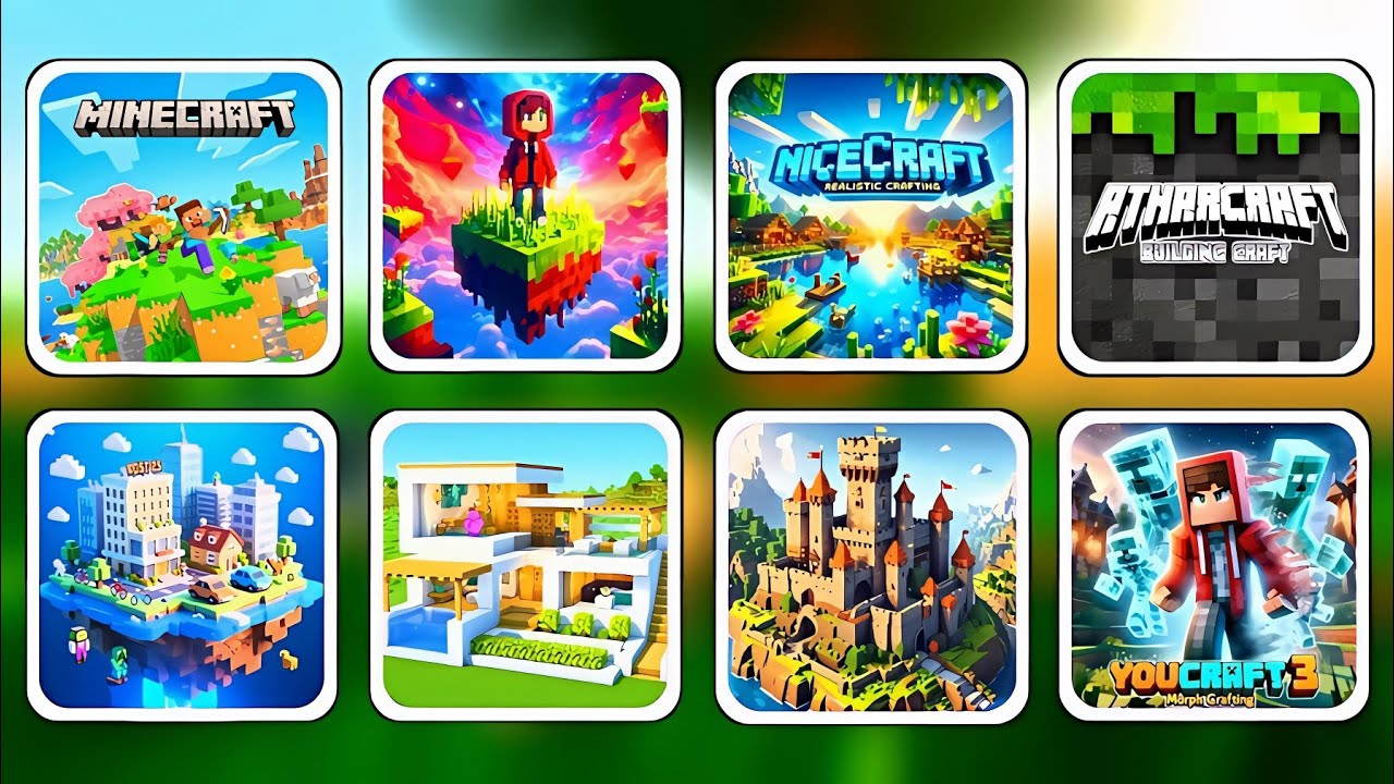 Minecraft PE, Craft World, NiceCraft, AtharCraft, Craftsman Master, Building Master, Craftsman Tower
