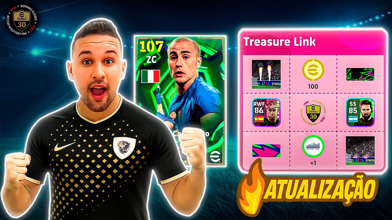 ATUALIZAÇÃO! 🔥 CHEGOU O ELO DO TESOURO RARO INCRÍVEL, 5 ÉPICOS GRÁTIS 😱🔥 NO EFOOTBALL 2026 MOBILE