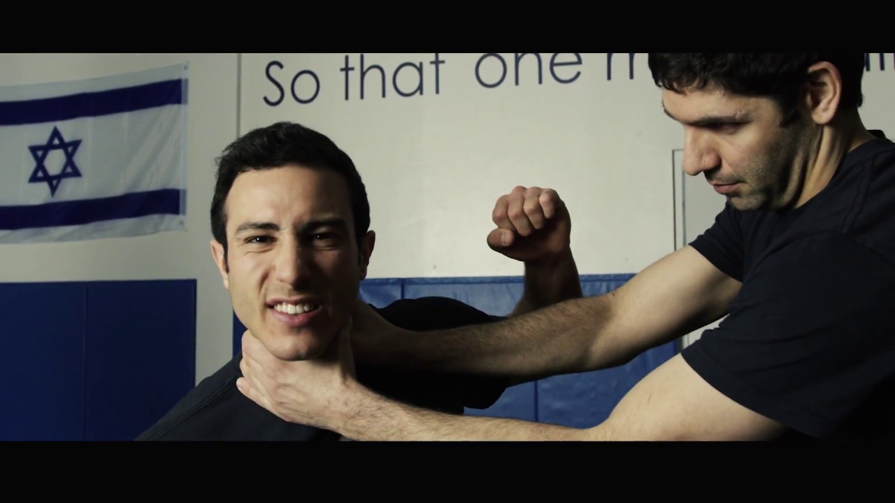 Krav Maga Training - How To Break a Choke While Being Pushed