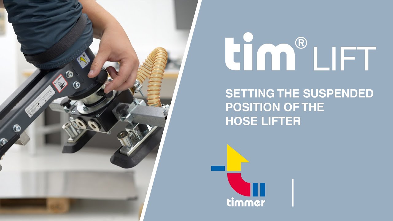 Setting the suspended position of the hose lifter