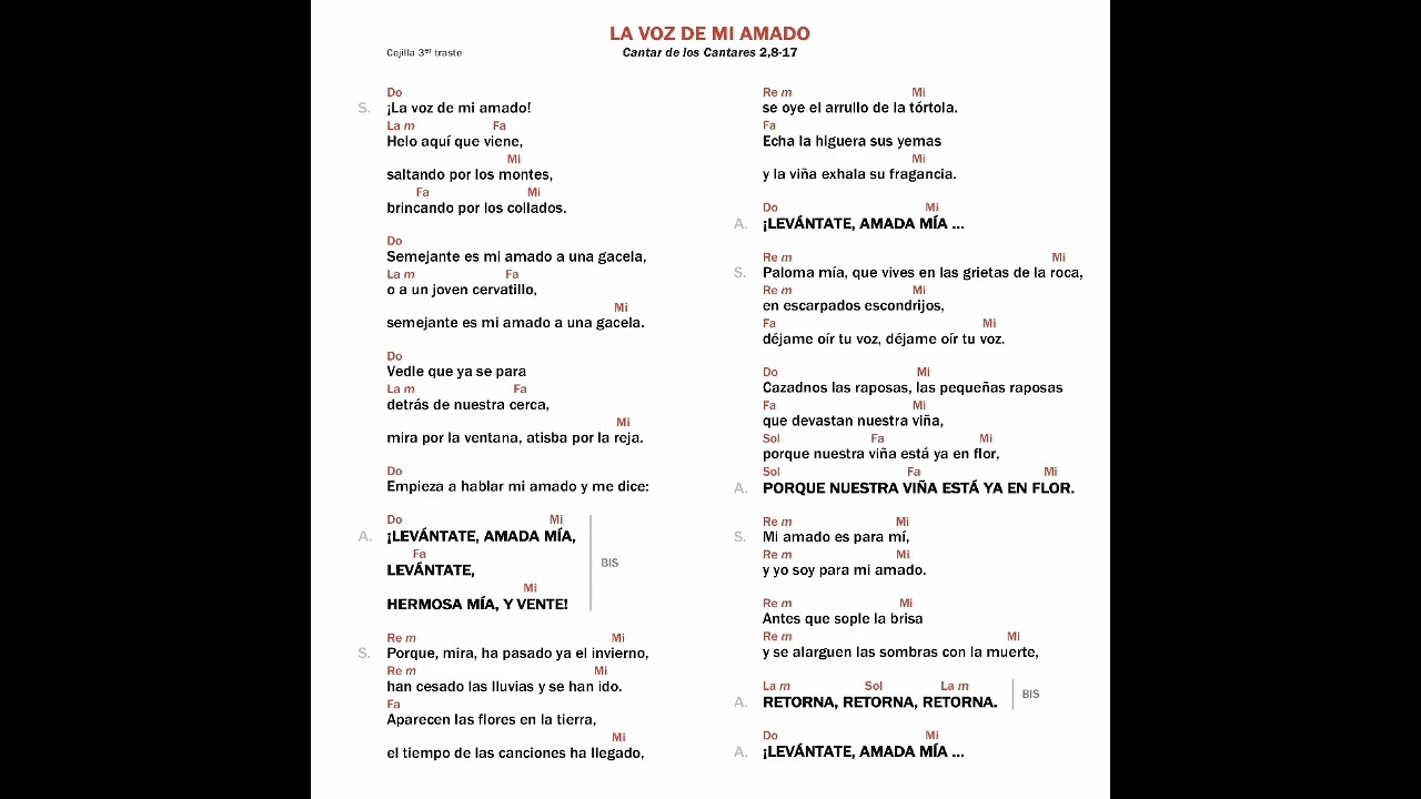 La voz de mi amado (Cantar de los cantares 2, 8-17) Camino Neocatecumenal #neocat #neocatecumenal 