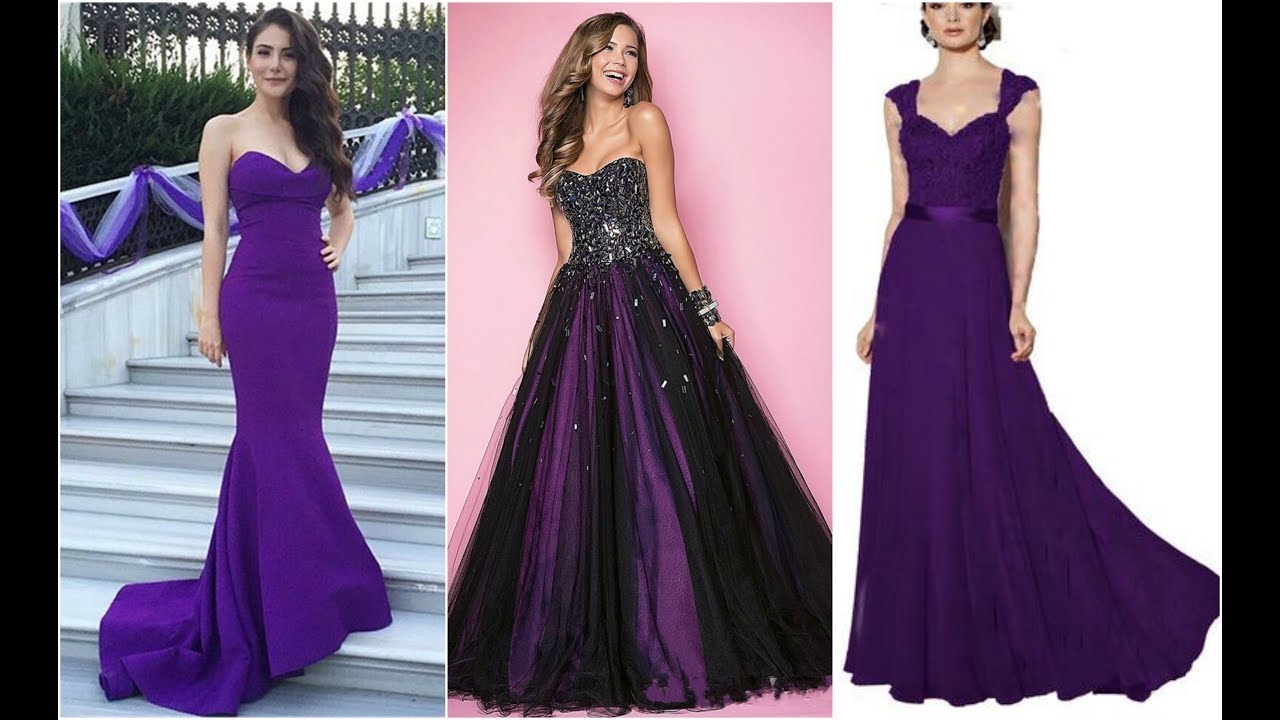 Exquisite Long Purple Evening|| Party  Dresses