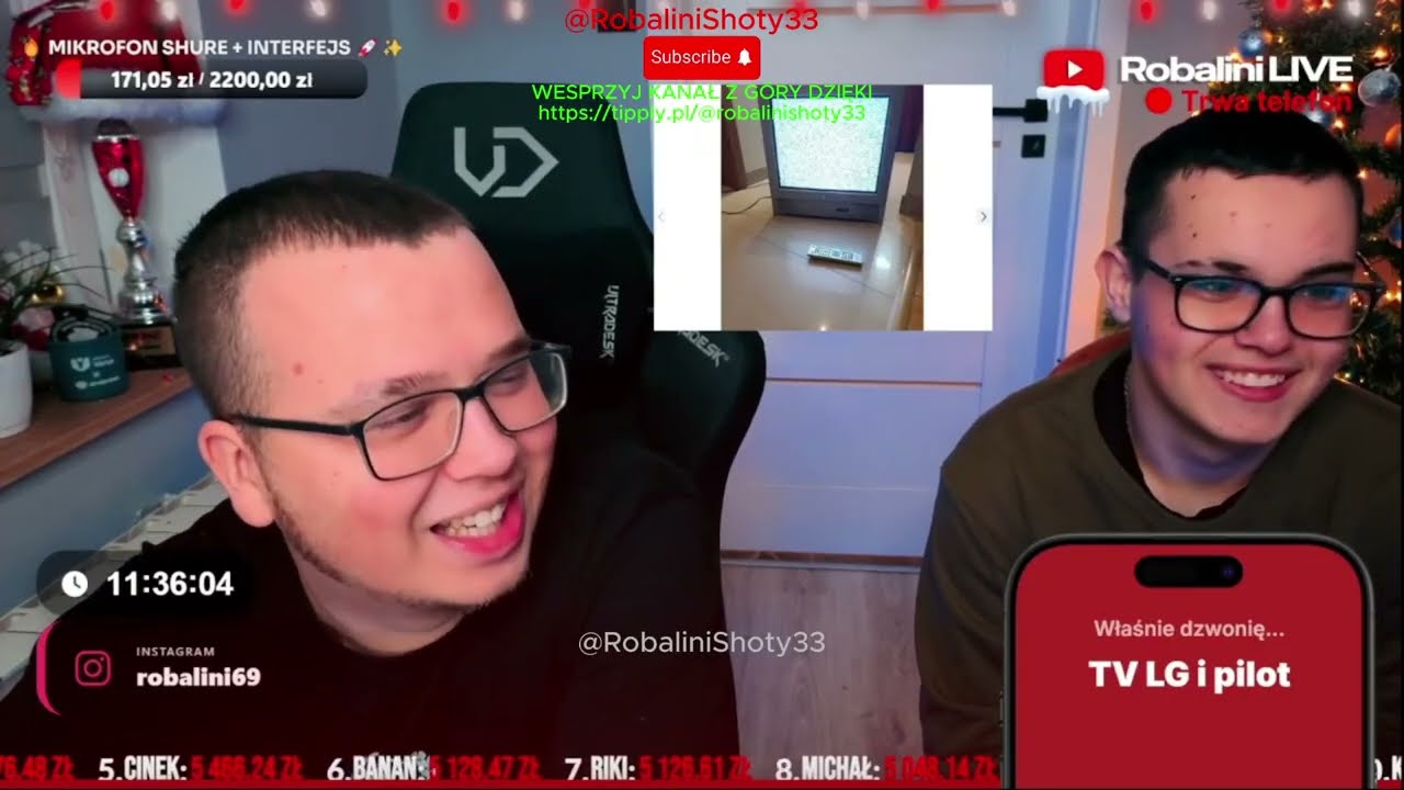 ROBALINI TELEFONY LIVE 12H 20.12 *TELEWIZOR, AUTA, PIZZA, AKADEMIKI*