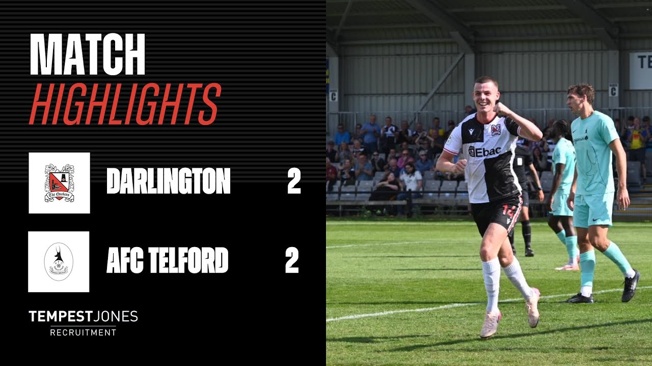 Highlights: Darlington 2-2 AFC Telford - National League North
