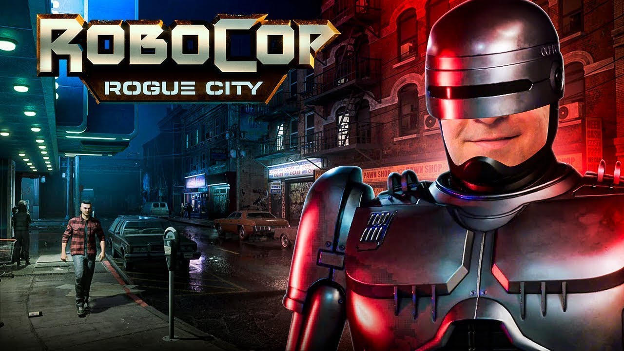RoboCop Rogue City видео 6 бой с роботом  ED-209 и не только