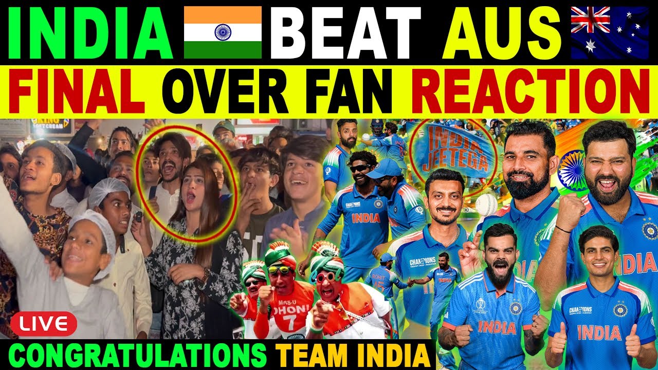 INDIA KICKED OUT AUSTRALIA FROM CHAMPIONS TROPHY | LIVE 🔴 REACTION ON WINNING MOMENT | IND VS AUS