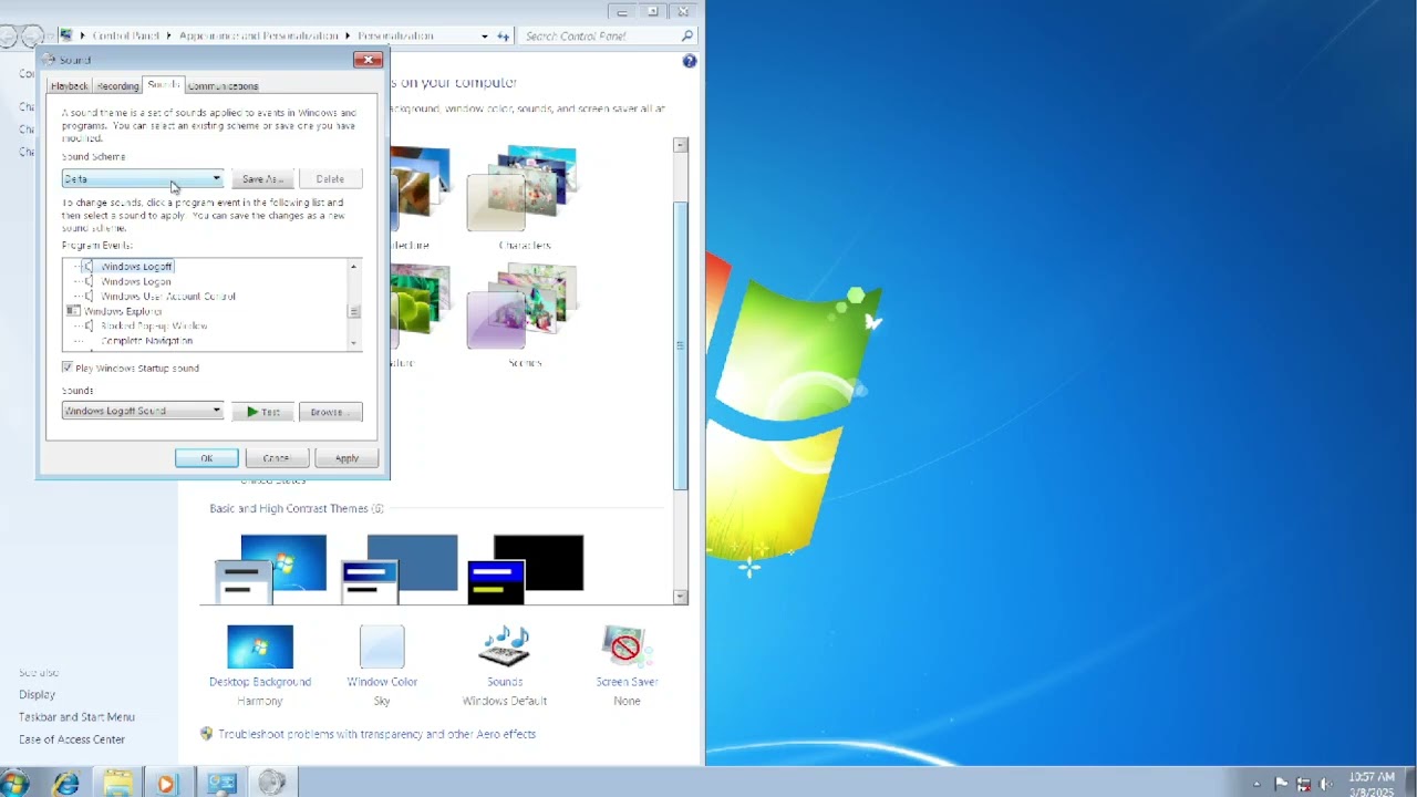 Windows 7 Theme Sounds (Logon, Logoff)