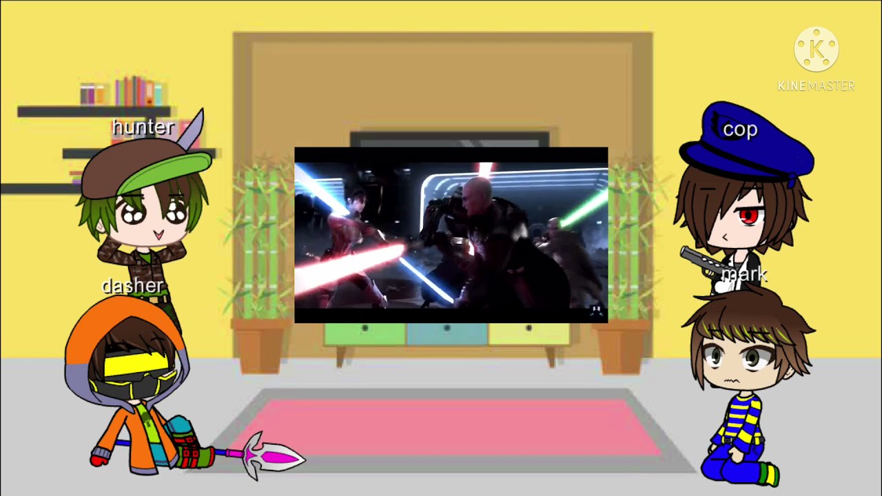 My ocs react to Star Wars the old republic (trailers?/cutscenes? Idk)