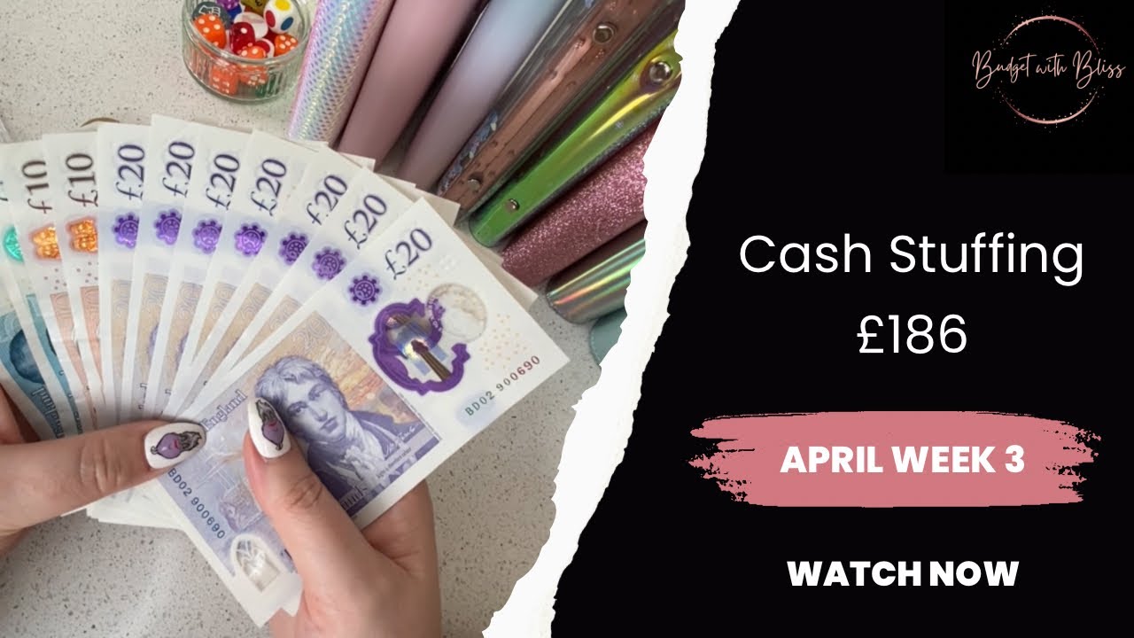 Cash Stuffing £186 | UK Cash Stuffing | Low Budget | April Week 3