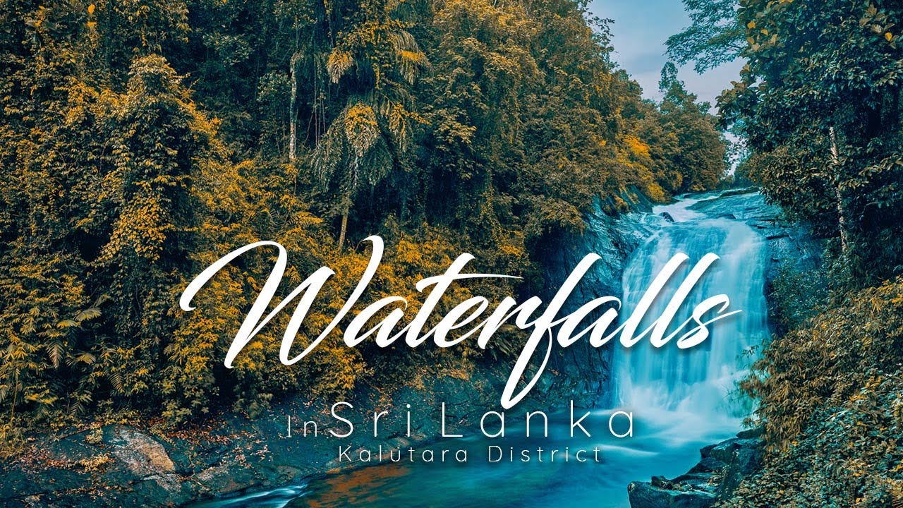 Beautiful waterfalls and a hanging bridge short film, Sri Lanka.| Drone videography.